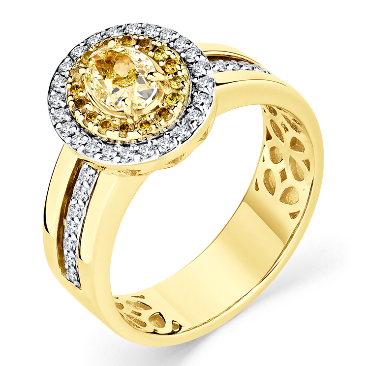 Кольцо, золото, бриллиант, 1-308924-00-55